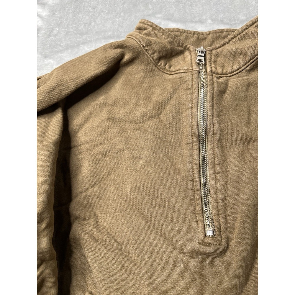 Good American Sweater Women Size 5 Cropped Oversized Crewneck Green Dance Gym - Picture 3 of 7